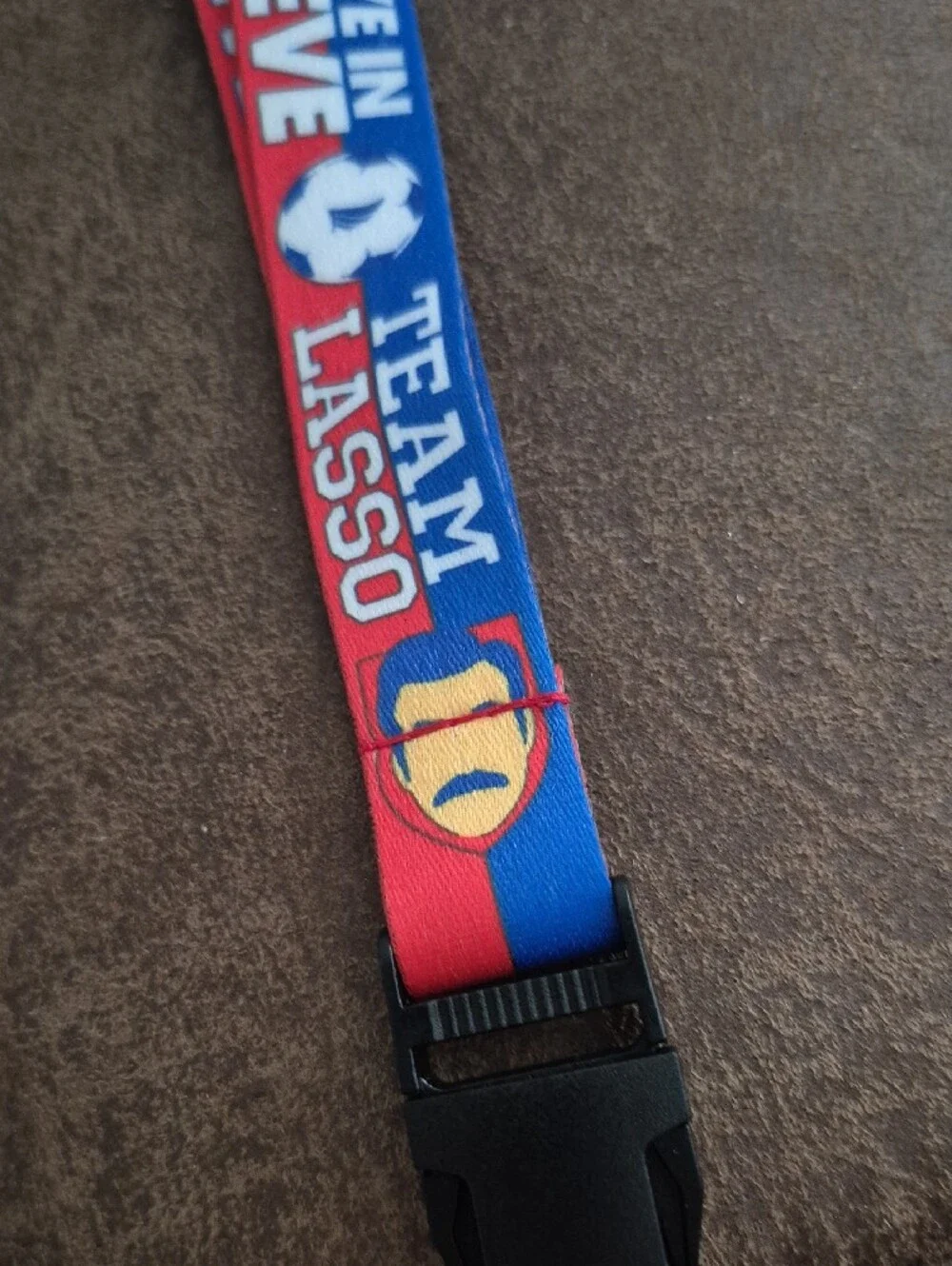 Red & Blue 'I Believe' Lanyard with Badge Holder - Ted Lasso Design